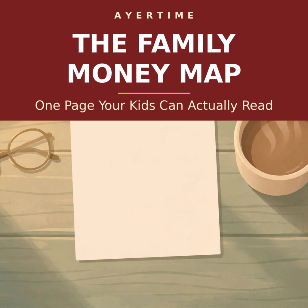The Family Money Map — one page your kids can actually read